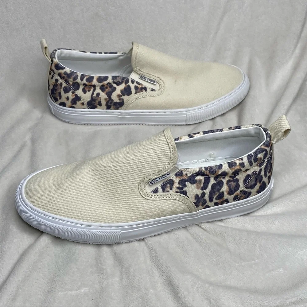 Marc Fisher Leopard Canvas Loafer